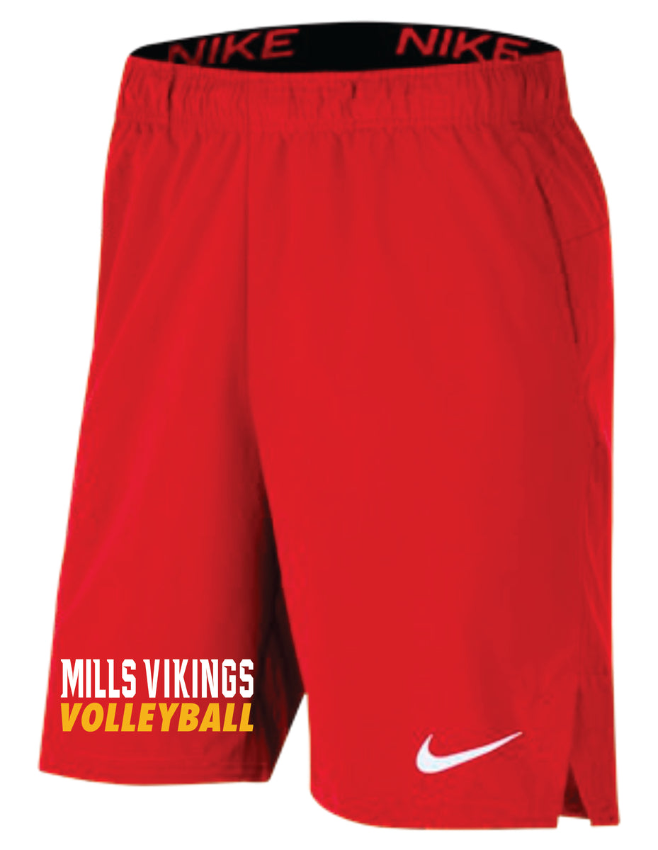 red nike volleyball shorts